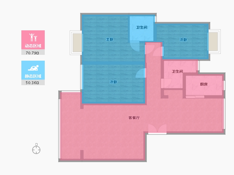 安徽省-池州市-新城明珠-104.96-户型库-动静分区