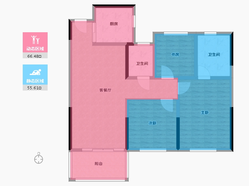 江苏省-常州市-随园金麟园-110.00-户型库-动静分区