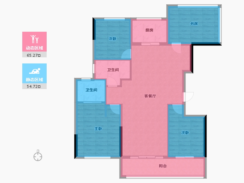 浙江省-温州市-永嘉新鸿万锦城-112.00-户型库-动静分区