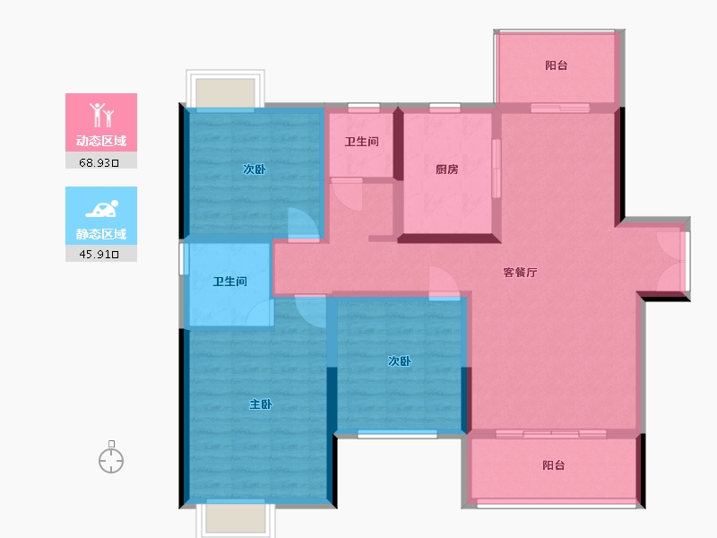 湖南省-娄底市-吉大汉学士府-142.41-户型库-动静分区