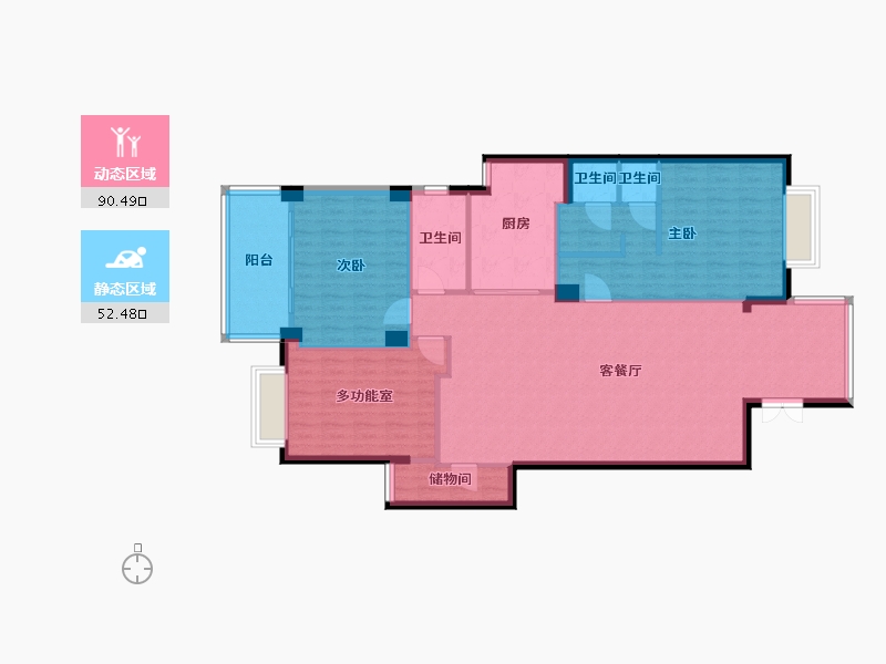 福建省-福州市-景观豪庭-北区-140.00-户型库-动静分区