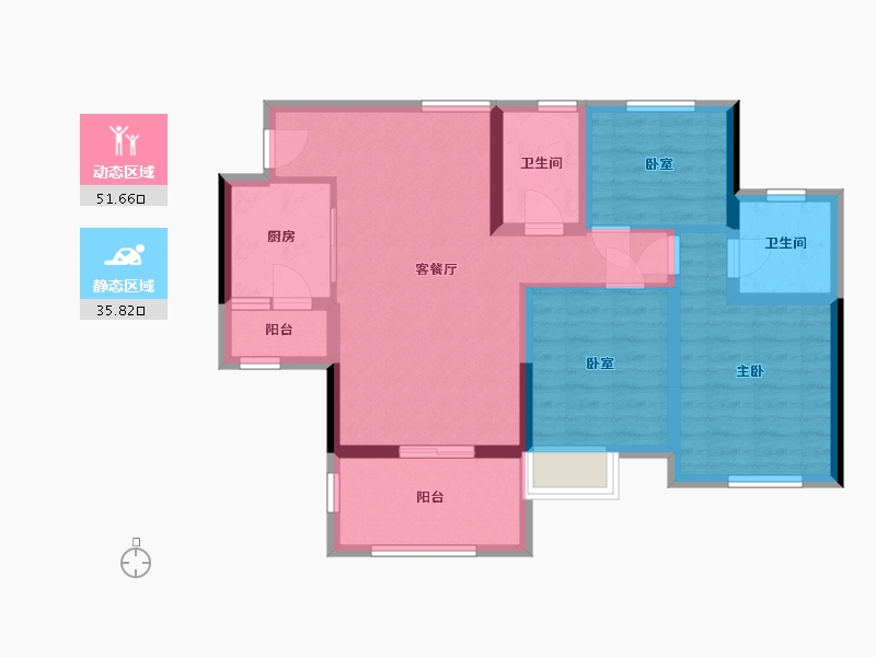 四川省-南充市-蜀道锦绣澜庭-81.60-户型库-动静分区