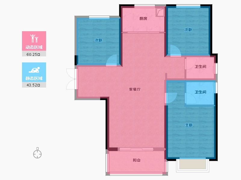 山西省-临汾市-交控 易和苑-104.00-户型库-动静分区