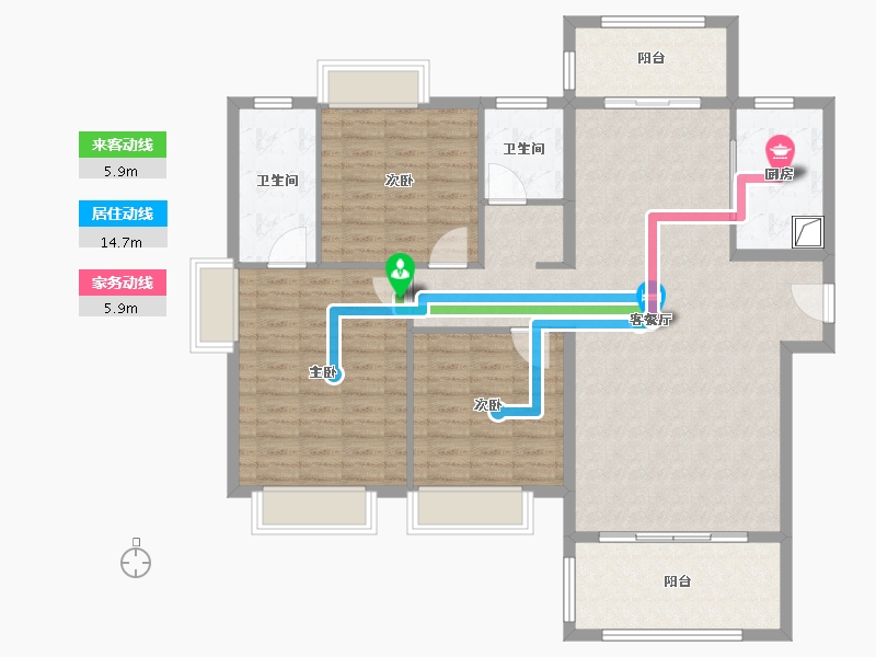 福建省-厦门市-馨生家园-123.00-户型库-动静线