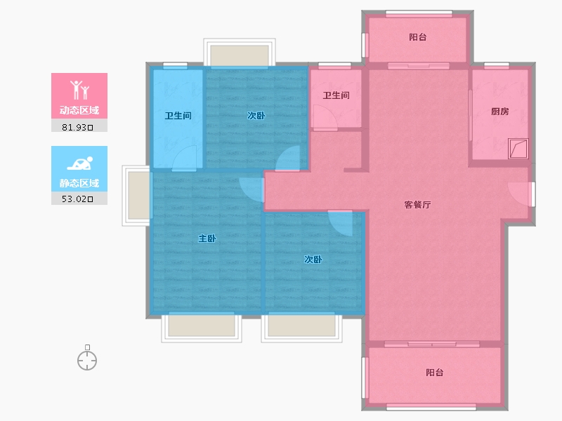 福建省-厦门市-馨生家园-123.00-户型库-动静分区