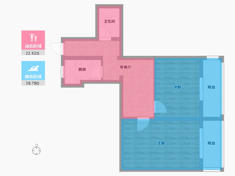 北京-北京市-东大街-6号院-57.10-户型库-动静分区