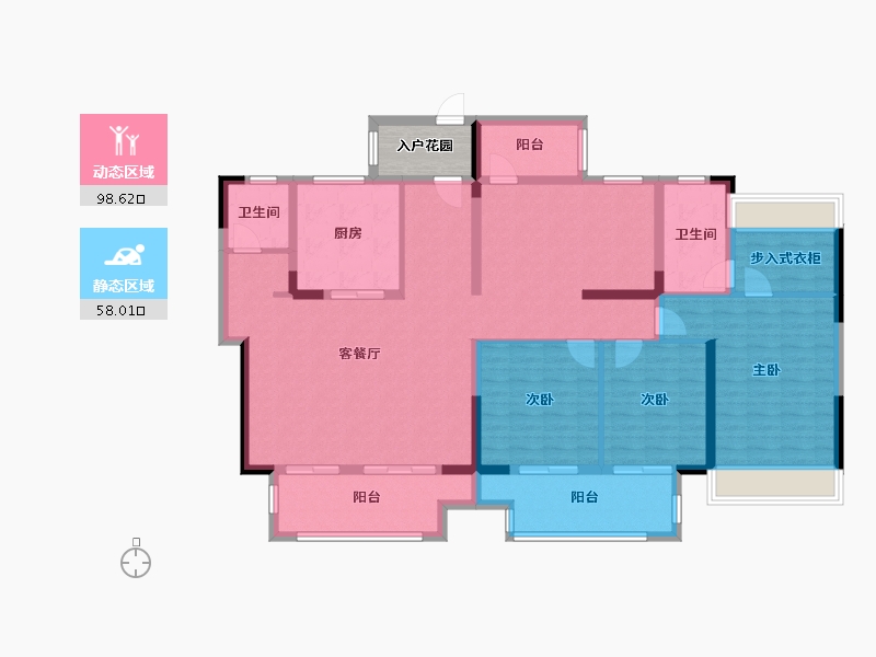 江苏省-南通市-东时区-145.00-户型库-动静分区