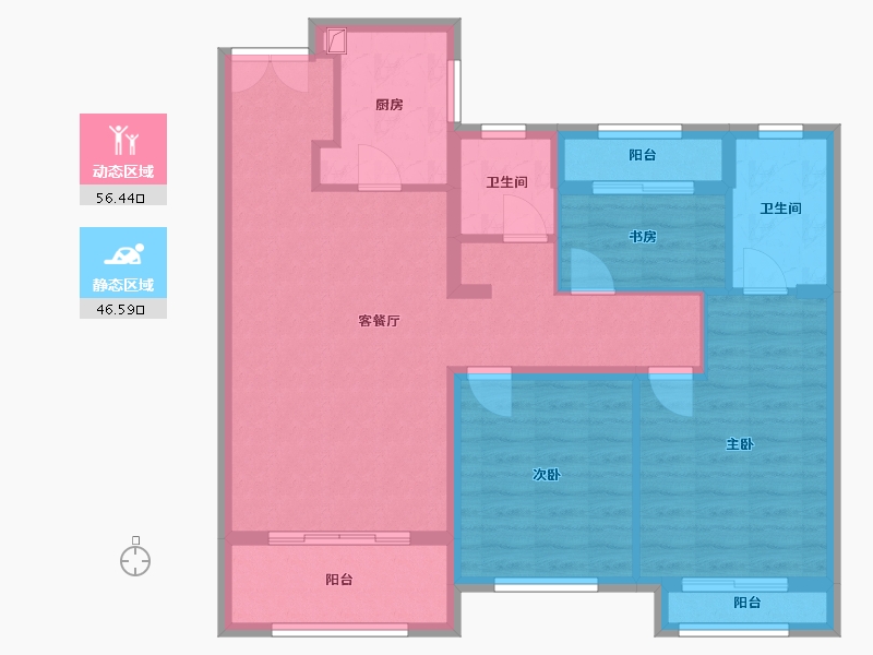 河南省-许昌市-腾飞芙蓉湖畔-92.00-户型库-动静分区