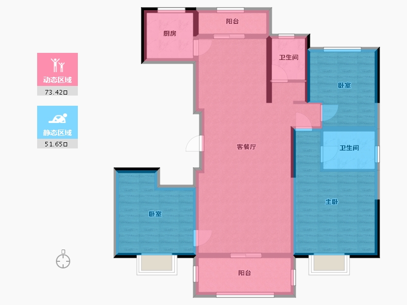 河南省-南阳市-兴达珑府-112.00-户型库-动静分区