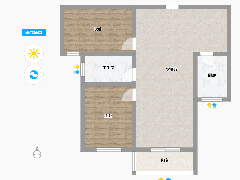 河北省-保定市-恒诚悦园-72.54-户型库-采光通风