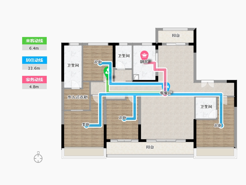 江苏省-苏州市-向东岛 5 期-140.00-户型库-动静线