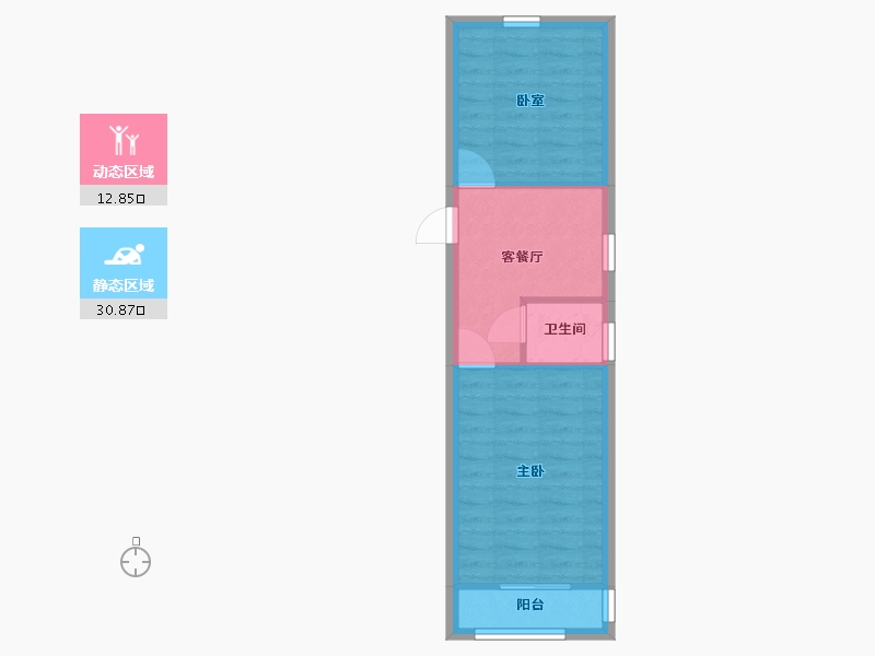 上海-上海市-中原路99弄-40.91-户型库-动静分区