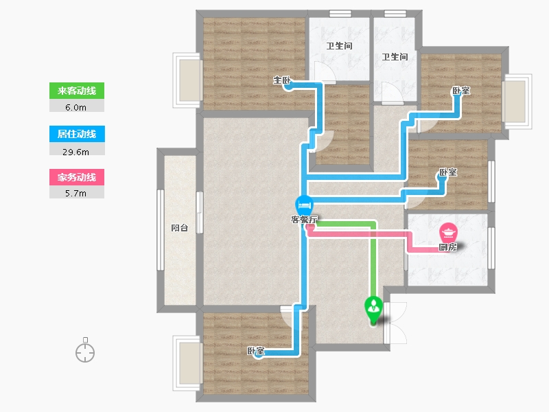 山西省-晋中市-龙湖天境-150.00-户型库-动静线