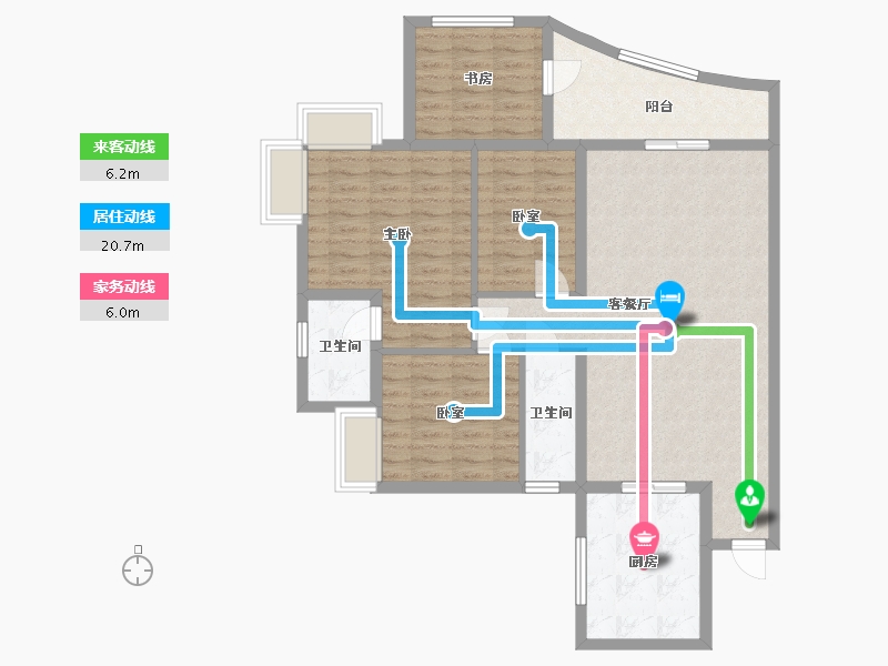 湖南省-衡阳市-合兴新城-104.00-户型库-动静线