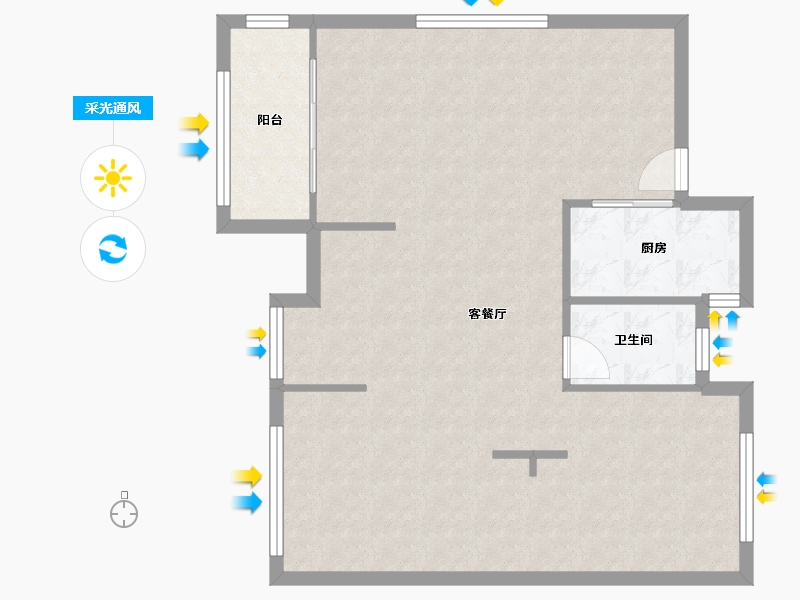 湖北省-武汉市-保利香颂一期-80.00-户型库-采光通风