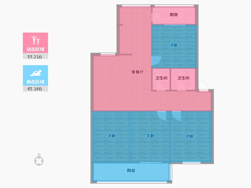 陕西省-西安市-市政府小区-97.06-户型库-动静分区