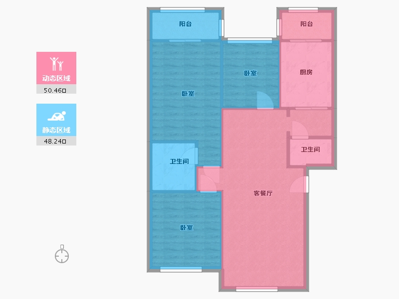 四川省-成都市-锦秀民居-97.60-户型库-动静分区