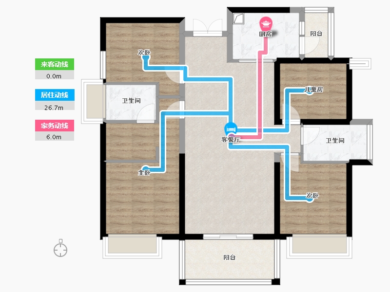 广西壮族自治区-南宁市-五象湖壹号-143.00-户型库-动静线