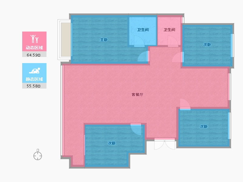 山东省-潍坊市-君悦世家-110.00-户型库-动静分区