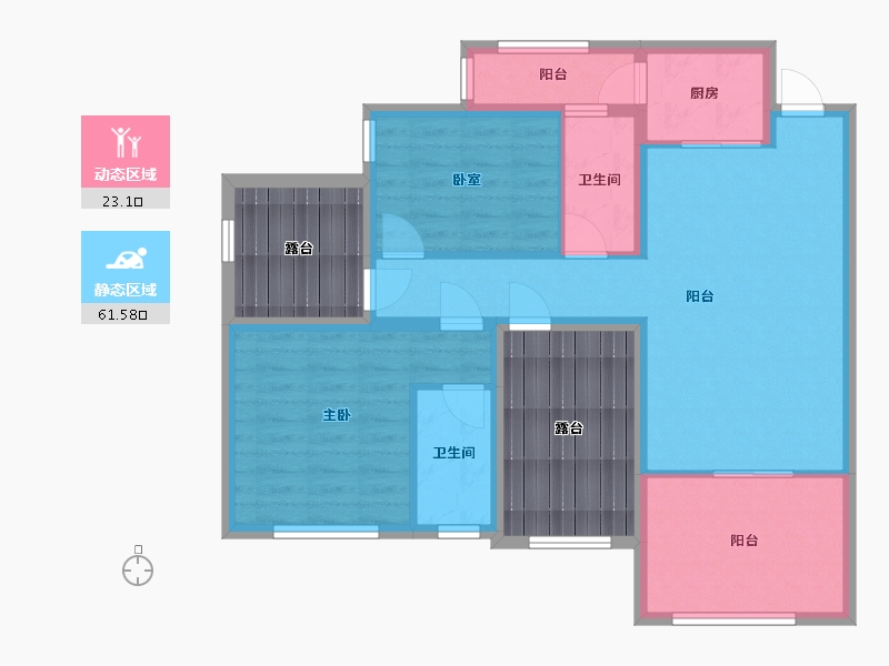 广西壮族自治区-南宁市-上林县万福达财富中心-79.50-户型库-动静分区