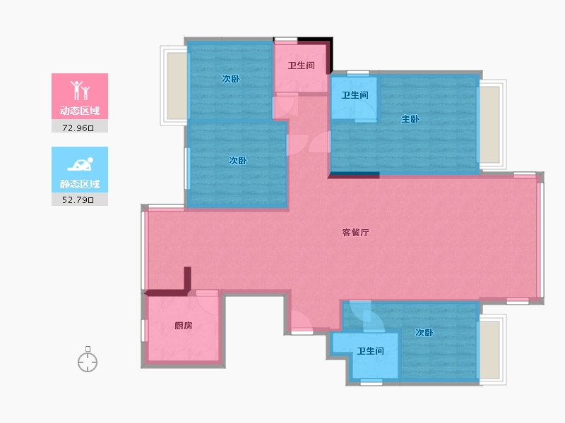 贵州省-遵义市-天利人和公园壹号-115.12-户型库-动静分区