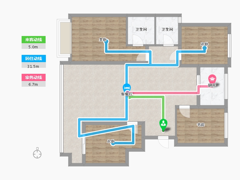 山东省-潍坊市-君悦世家-119.00-户型库-动静线