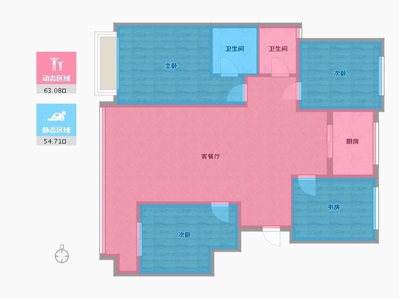 山东省-潍坊市-君悦世家-119.00-户型库-动静分区