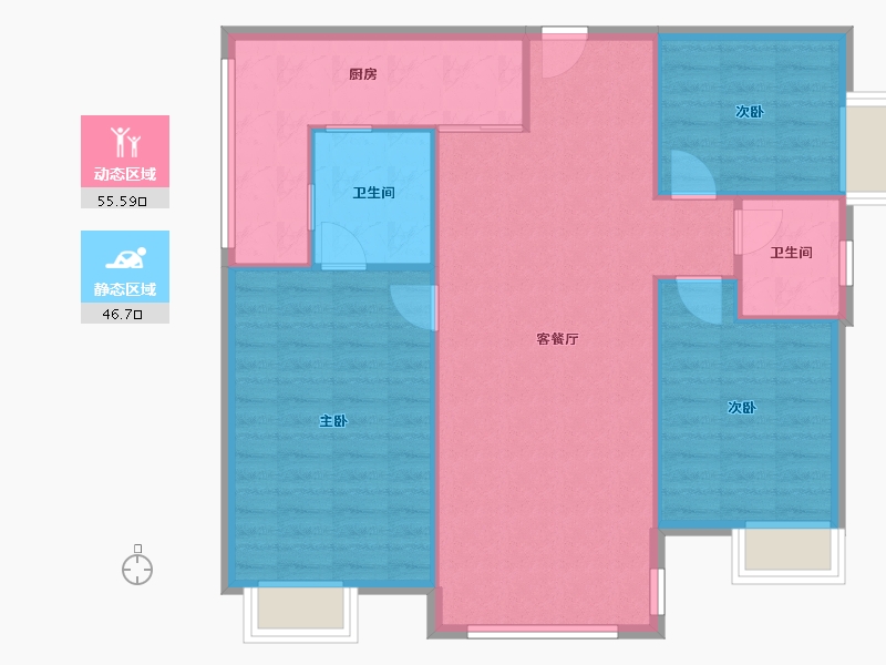 四川省-成都市-天立世纪城-103.20-户型库-动静分区