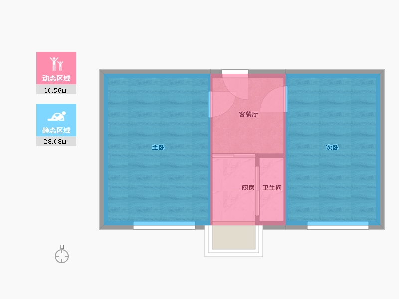 陕西省-西安市-陕一针小区-33.80-户型库-动静分区