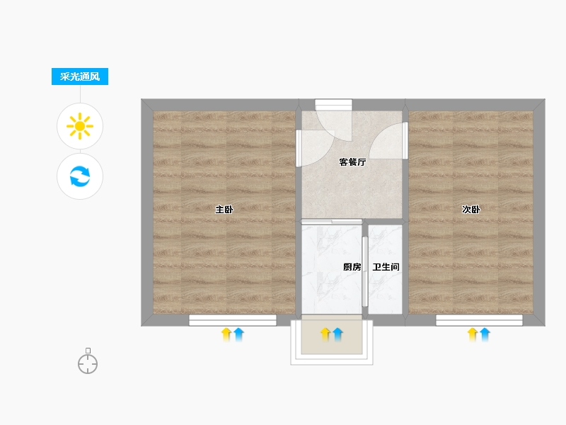 陕西省-西安市-陕一针小区-33.80-户型库-采光通风