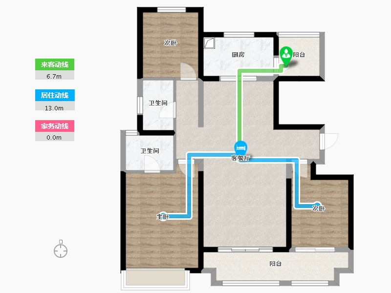 陕西省-渭南市-紫御华府-102.00-户型库-动静线