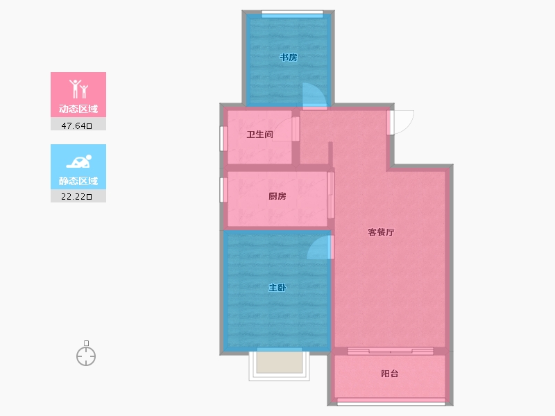 山西省-忻州市-桃园新村-83.41-户型库-动静分区