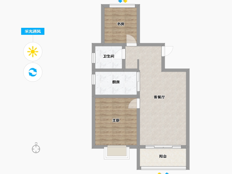 山西省-忻州市-桃园新村-83.41-户型库-采光通风