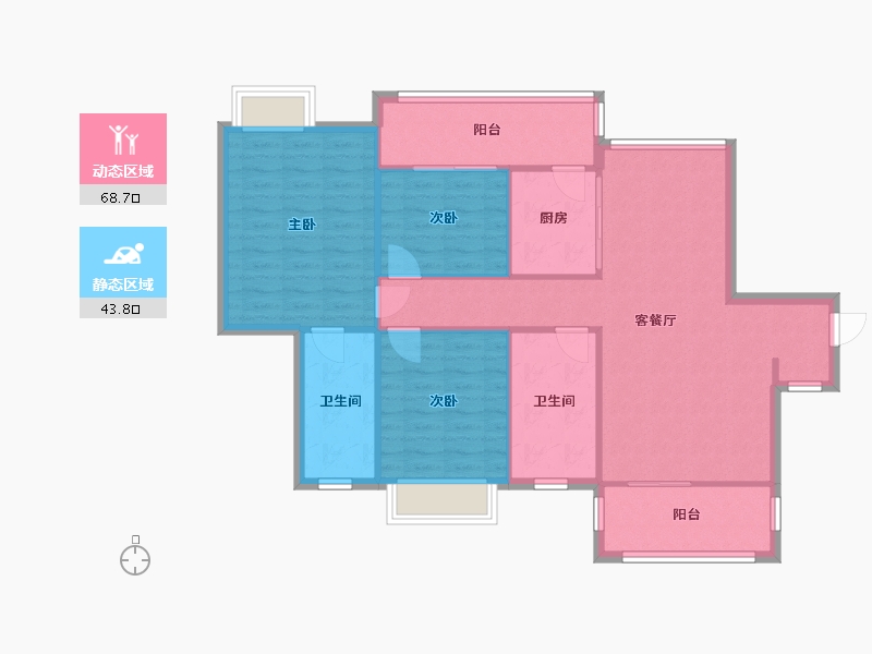 湖南省-湘潭市-滨江和府-100.00-户型库-动静分区