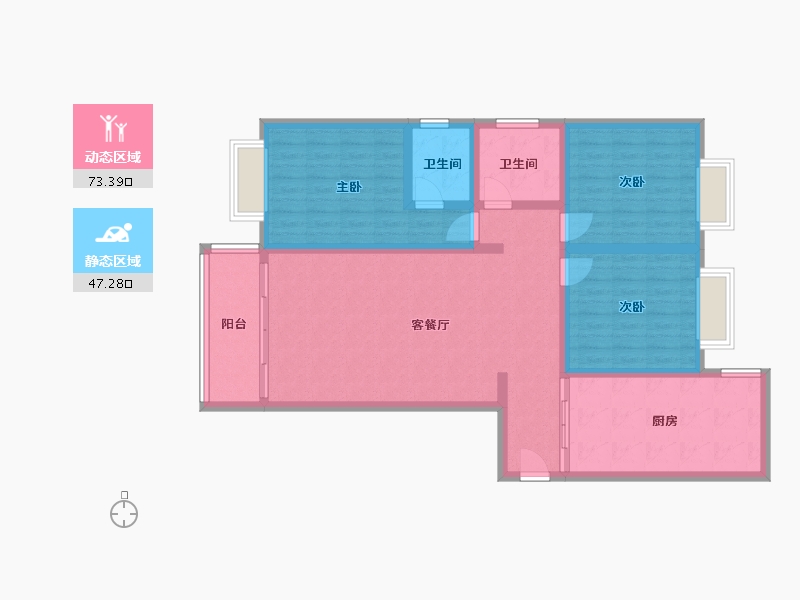 贵州省-六盘水市-麒龙香山美域-108.00-户型库-动静分区