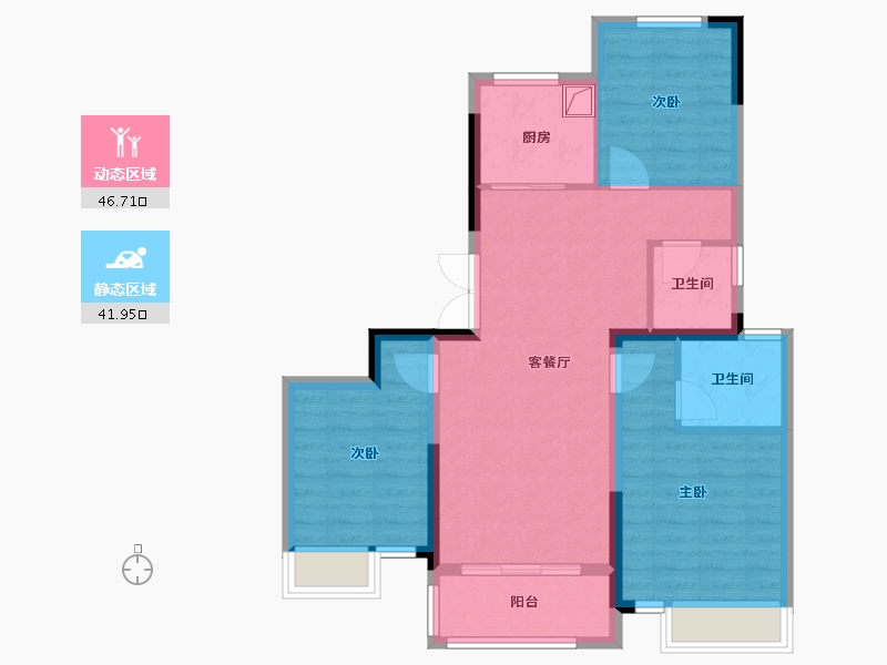 浙江省-金华市-金地峰汇-79.00-户型库-动静分区