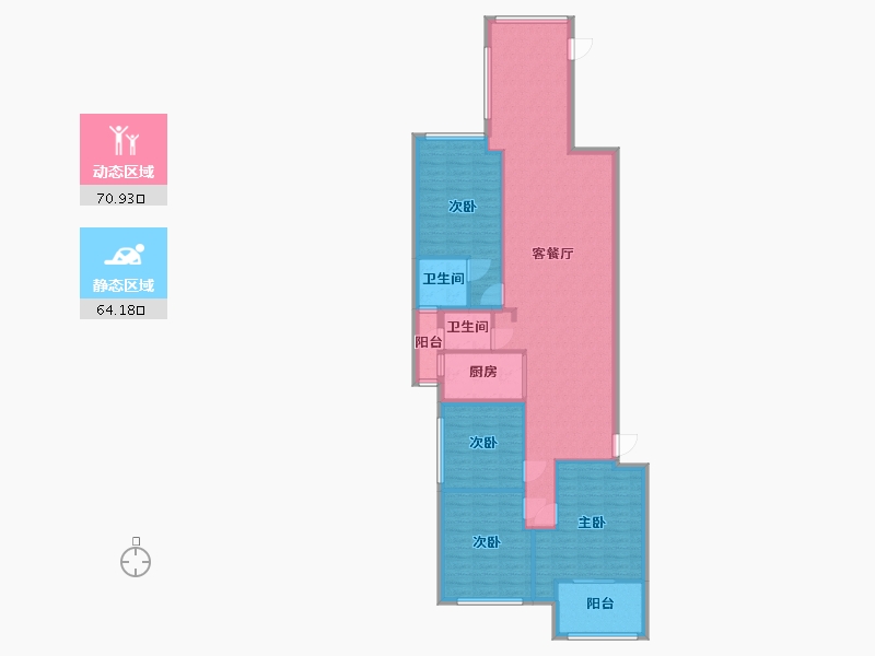 广东省-汕头市-锦绣嘉园-129.60-户型库-动静分区