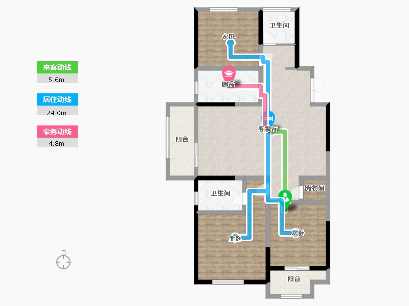 江苏省-宿迁市-庭瑞紫园-120.00-户型库-动静线