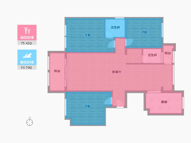 河南省-商丘市-建业壹号城邦1期-115.06-户型库-动静分区