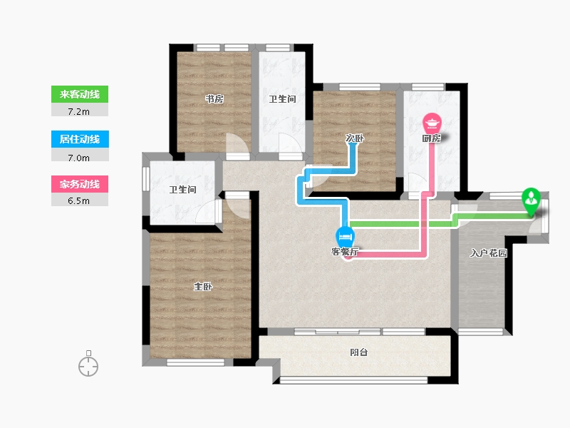 湖南省-株洲市-恒大华府-93.58-户型库-动静线