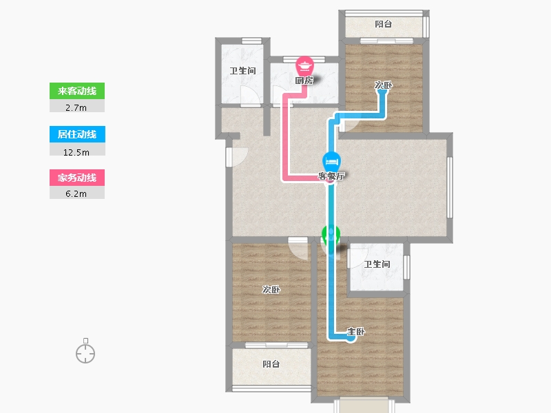 河北省-保定市-御园香榭-98.74-户型库-动静线