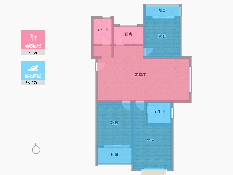 河北省-保定市-御园香榭-98.74-户型库-动静分区