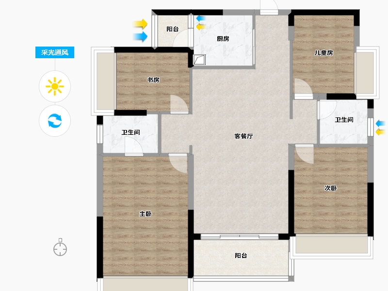 广东省-云浮市-英伦豪城-113.26-户型库-采光通风