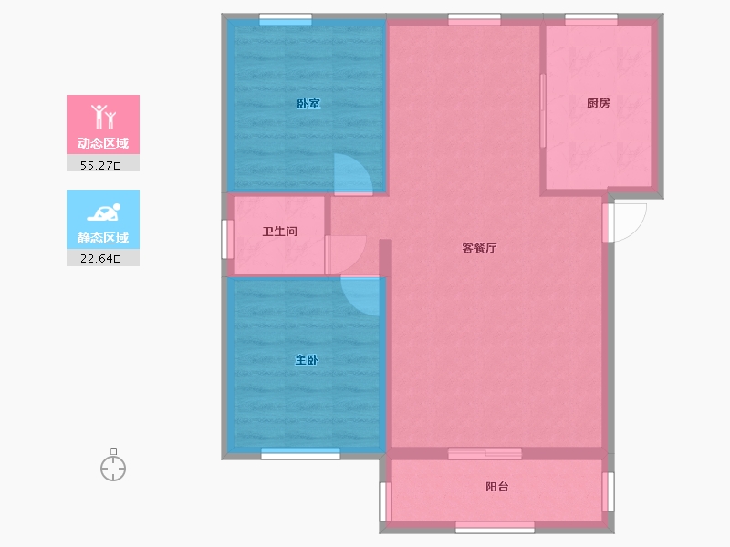 宁夏回族自治区-银川市-燕宝花园-80.46-户型库-动静分区