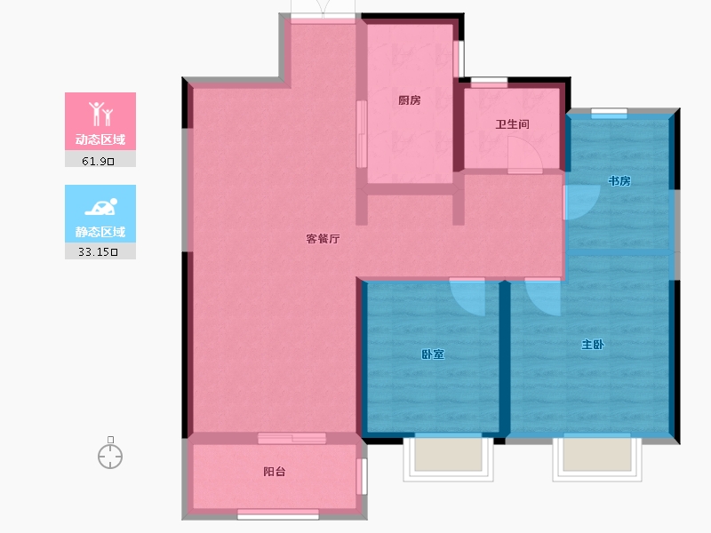 河南省-商丘市-中冠悦景湾-85.00-户型库-动静分区