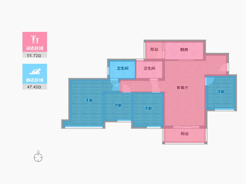 四川省-眉山市-江兰台-79.99-户型库-动静分区