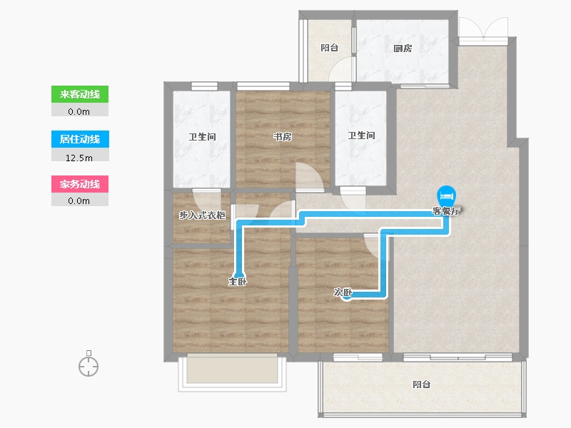 福建省-福州市-榕城江上图-84.00-户型库-动静线