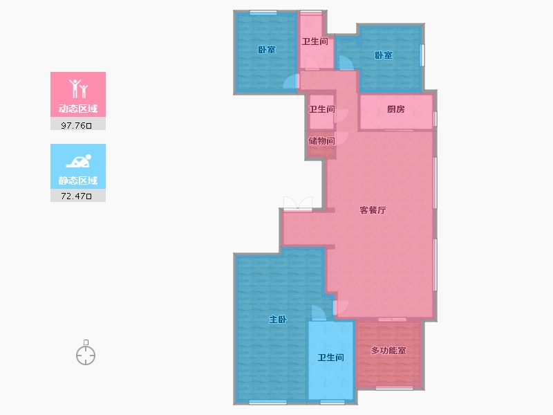 天津-天津市-万科滨海大都会观塘苑-168.00-户型库-动静分区