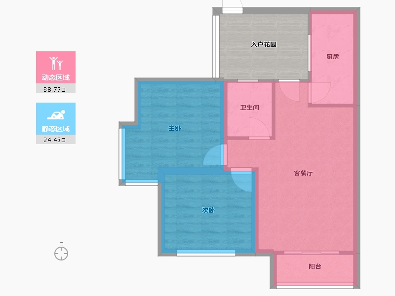 四川省-成都市-8号公馆-70.00-户型库-动静分区