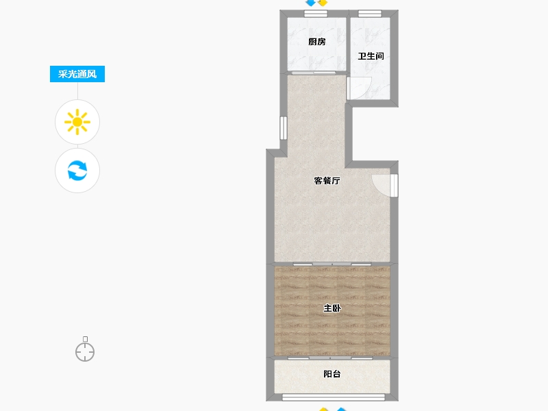 山东省-威海市-海晴居(海滨南路)-48.26-户型库-采光通风